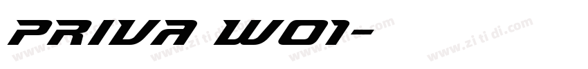 Priva W01字体转换